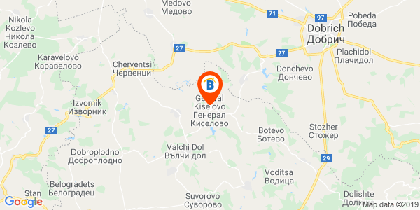 Местоположение на Къщи за отдих Каменни двори - село Генерал Киселово - Варна