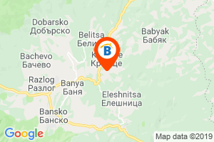 Местоположение на Къща за гости Ламбиеви колиби - село Краище - Банско