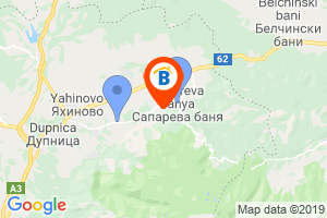 Местоположение на Къща за гости Мурите - Сапарева Баня