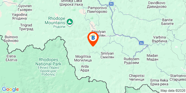Местоположение на Къща Буковете - село Турян - Смолян