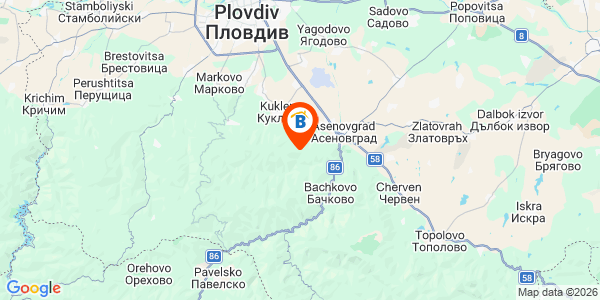 Местоположение на Къща за гости Лясково - село Лясково - Асеновград