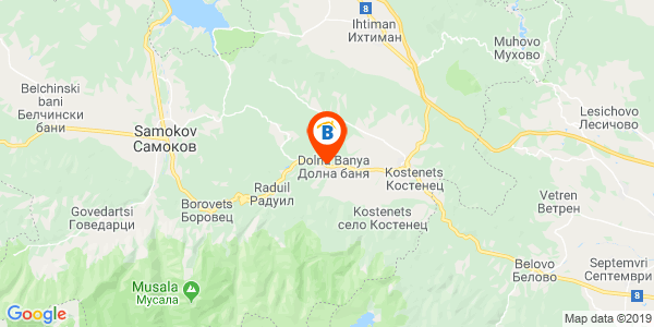Местоположение на Калина комплекс - Долна баня - София