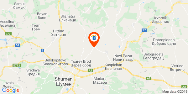 Местоположение на Вила Булгари - село Златна нива - Шумен