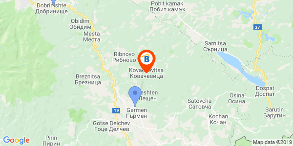 Местоположение на Кондеви къщи - село Ковачевица - Гърмен - Гоце Делчев