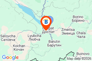 Местоположение на Вила Ивелия - язовир Доспат