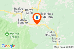Местоположение на Ваканционно селище КООП - Добринище - Банско