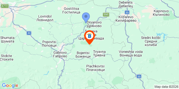 Местоположение на Къща за гости Куманска среща - село Куманите - Габрово