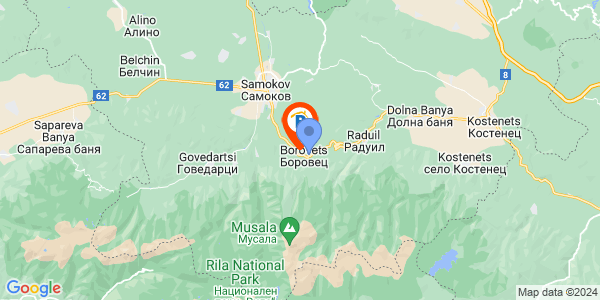 Местоположение на Вила Боровец - к.к. Боровец