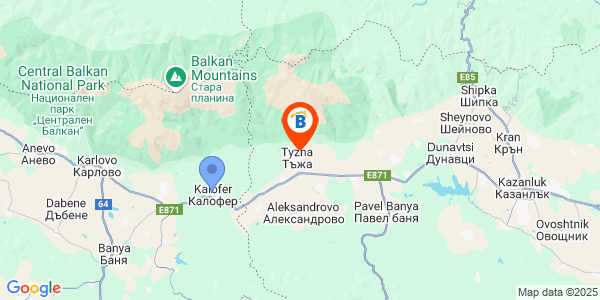 Местоположение на Къща за гости Бояджика - село Тъжа - Павел баня