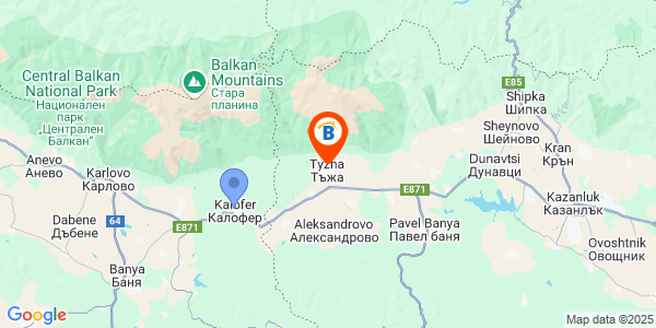 Местоположение на Блажевата къща - село Тъжа - Павел баня