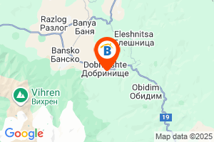 Местоположение на Къща за гости Рафе - Добринище - Банско