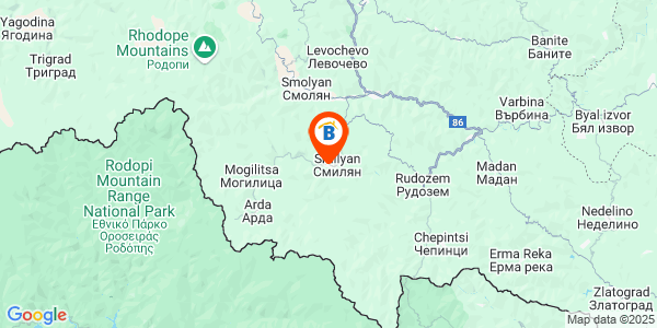 Местоположение на Къща за гости Тенекеджиеви - село Смилян - Смолян