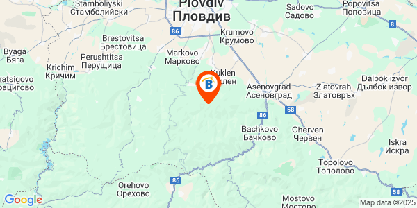 Местоположение на Вила Горски кът - село Яврово - Пловдив
