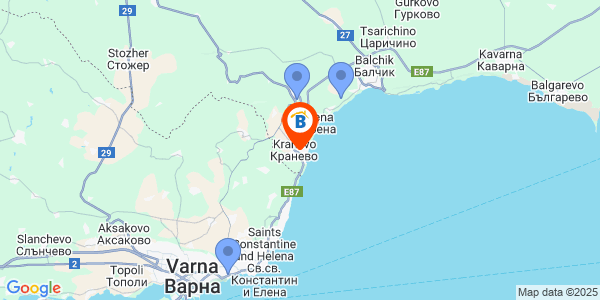 Местоположение на Бунгала Аякс - Кранево