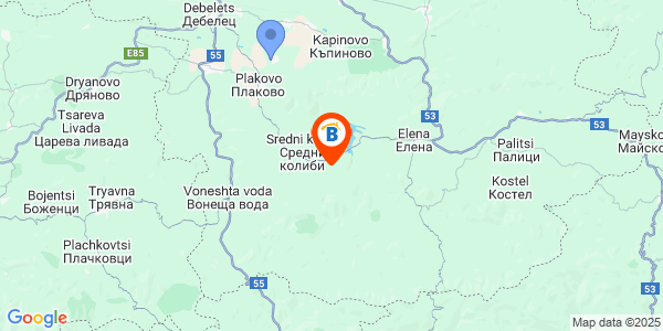 Местоположение на Къща за гости Кършеви - село Ребревци - Елена