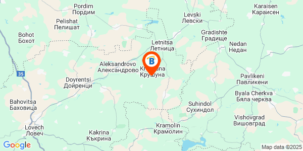Местоположение на Къща за гости Крушун - село Крушуна - Ловеч
