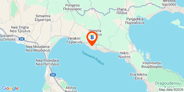 Местоположение на Villa Elia SPA Party Relax - Ormylia - Халкидики - Гърция