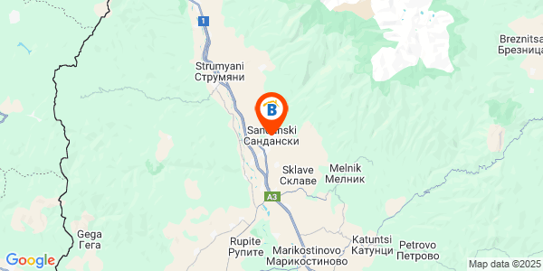 Местоположение на Фамилно студио - Сандански