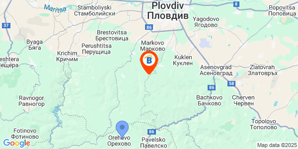 Местоположение на Вила Ванеса 2 - хижа Здравец - Пловдив