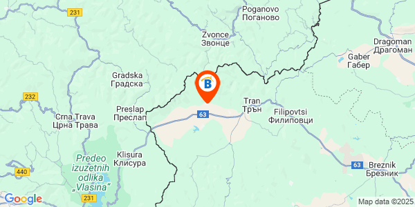 Местоположение на Къща за гости Green Heaven (Зелен рай) - село Зелениград - Перник