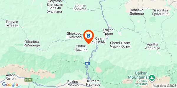 Местоположение на Къща за гости Casa Bena (Каса Бена) - с. Бели Осъм - Троян