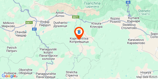 Местоположение на Къща за гости Боби - Копривщица