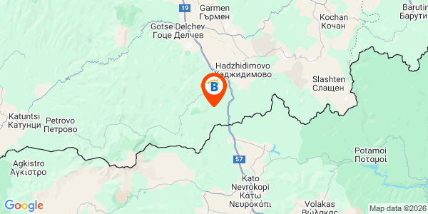 Местоположение на Къща за гости Илинден - село Илинден - Гоце Делчев