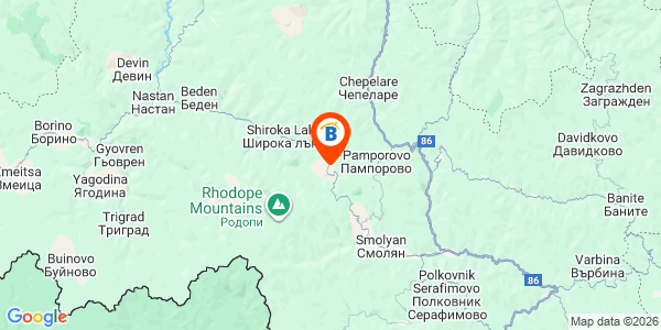 Местоположение на Камътната къща - село Стойките - Смолян