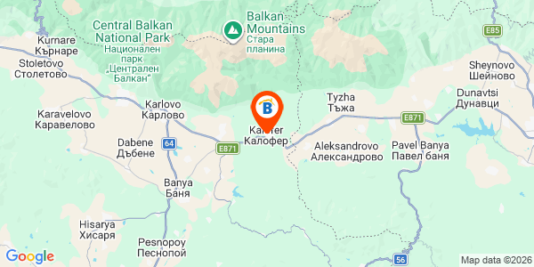 Местоположение на Къща за гости Алтъна - Калофер