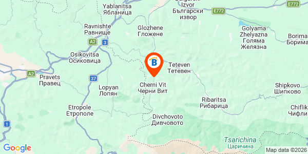 Местоположение на Вила Владислава - село Черни Вит - Тетевен