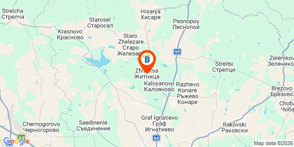 Местоположение на Бутикови Вили Хамбарлии - село Житница - Пловдив