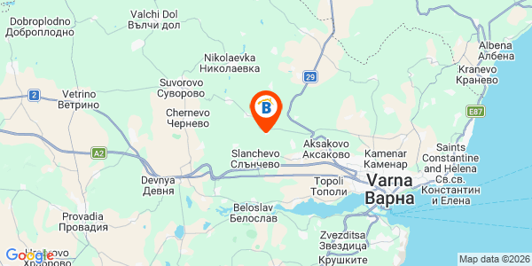 Местоположение на Къща за гости Калимански рай - село Калиманци - Варна