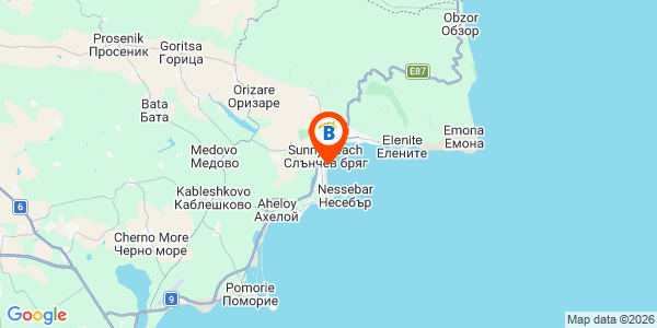 Местоположение на Апартаменти Галери - к.к. Слънчев бряг